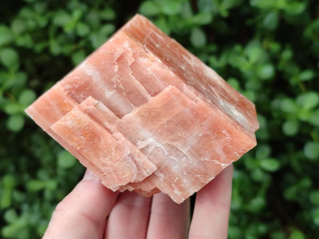 Natural Rhombohedral Sunset Orange Calcite Specimens x 6 From Spitzkop, Namibia - Toprock Gemstones and Minerals 