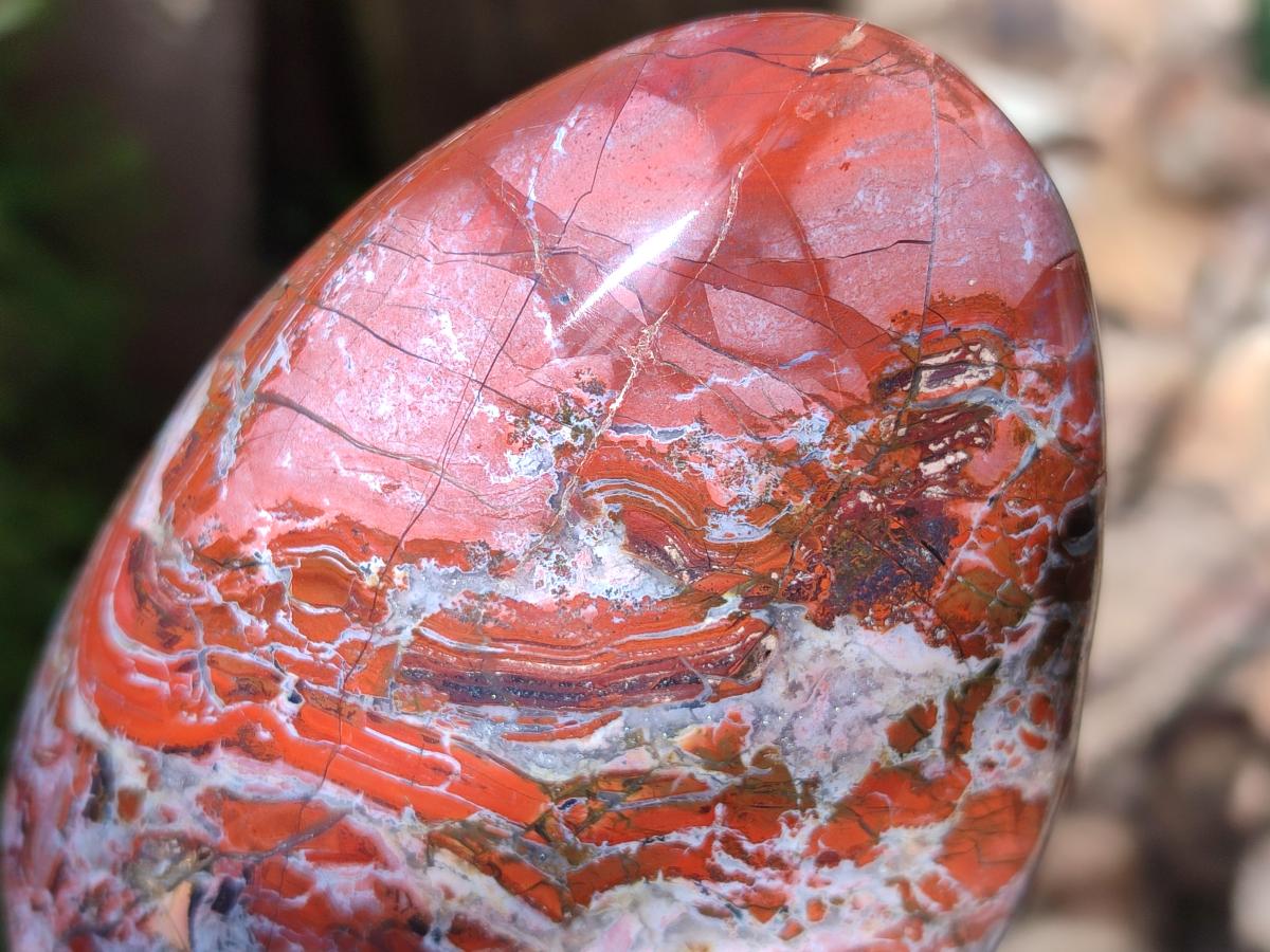Polished Red Jasper Standing Free Forms x 2 From Madagascar - Toprock Gemstones and Minerals 