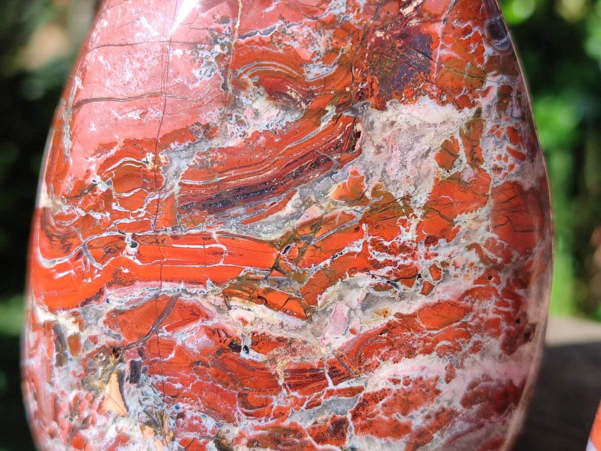 Polished Red Jasper Standing Free Forms x 2 From Madagascar - Toprock Gemstones and Minerals 
