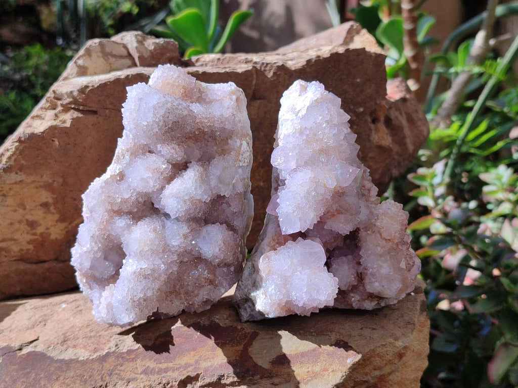 Natural Lilac Amethyst Spirit Clusters x 2 From Boekenhouthoek, South Africa - Toprock Gemstones and Minerals 