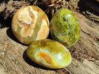 Polished Green Opal Palm Stones x 12 From Betroka, Madagascar - Toprock Gemstones and Minerals 