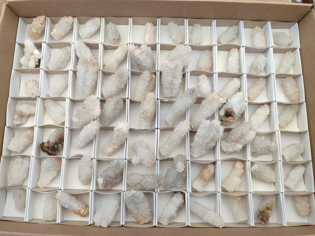 Natural Drusy Snow Finger Crystals x 70 From Albert's Mountain, Lesotho - Toprock Gemstones and Minerals 