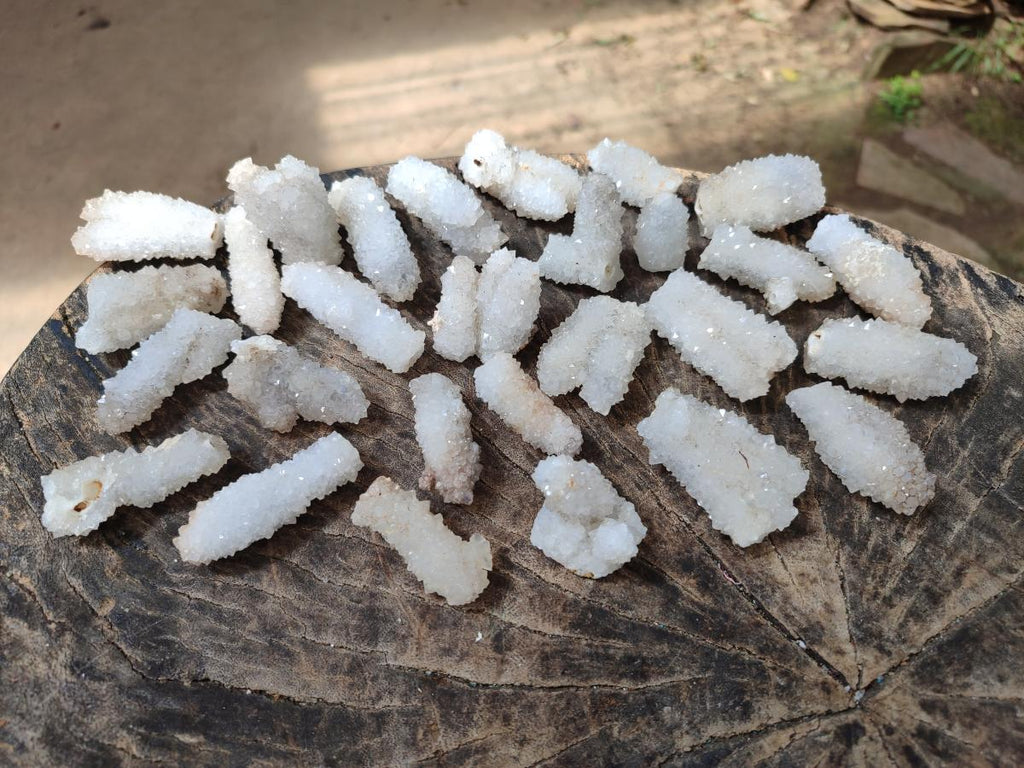 Natural Drusy Snow Finger Crystals x 70 From Albert's Mountain, Lesotho - Toprock Gemstones and Minerals 