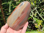Polished Polychrome Jasper Standing Free Forms x 3 From NW Coast, Madagascar - Toprock Gemstones and Minerals 