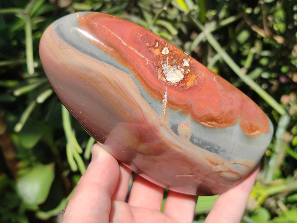 Polished Polychrome Jasper Standing Free Forms x 3 From NW Coast, Madagascar - Toprock Gemstones and Minerals 