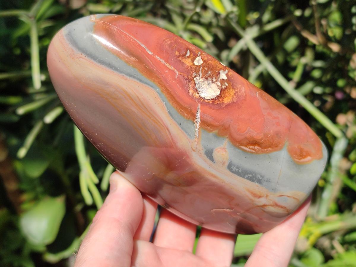 Polished Polychrome Jasper Standing Free Forms x 3 From NW Coast, Madagascar - Toprock Gemstones and Minerals 