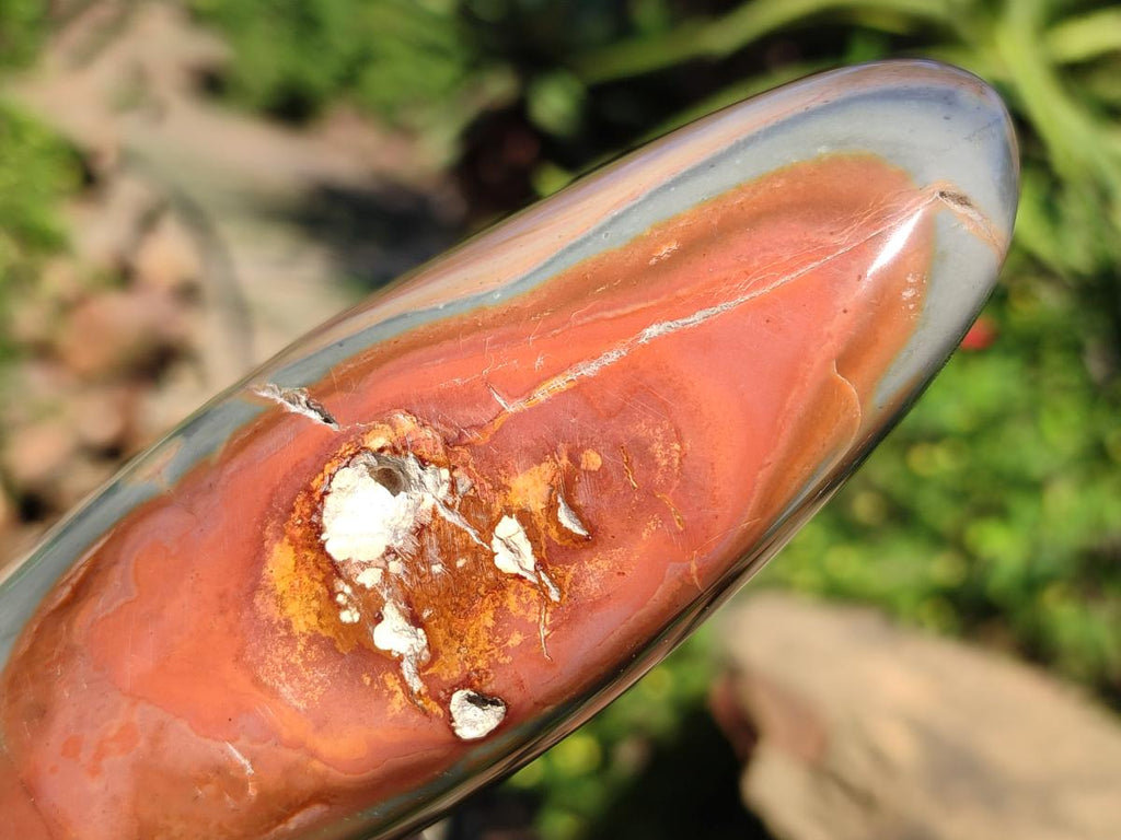 Polished Polychrome Jasper Standing Free Forms x 3 From NW Coast, Madagascar - Toprock Gemstones and Minerals 
