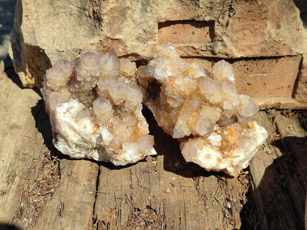 Natural Smokey Ametrine Spirit Clusters x 3 From Boekenhouthoek, South Africa - Toprock Gemstones and Minerals 