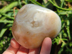 Polished One Side Agate Nodules x 6 From Madagascar - Toprock Gemstones and Minerals 