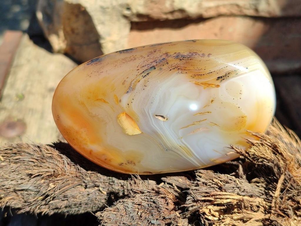 Polished One Side Agate Nodules x 6 From Madagascar - Toprock Gemstones and Minerals 
