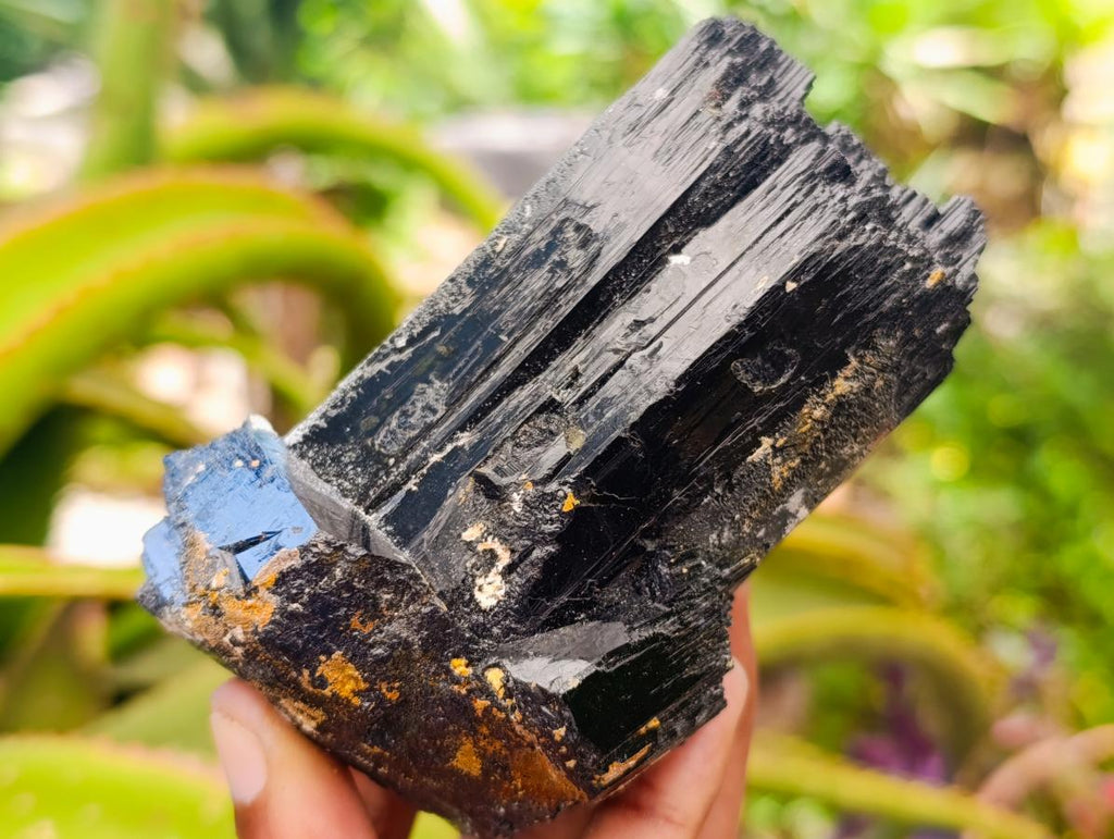 Natural Schorl Black Tourmaline with Feldspar Specimens x 2 From Erongo, Namibia - Toprock Gemstones and Minerals 