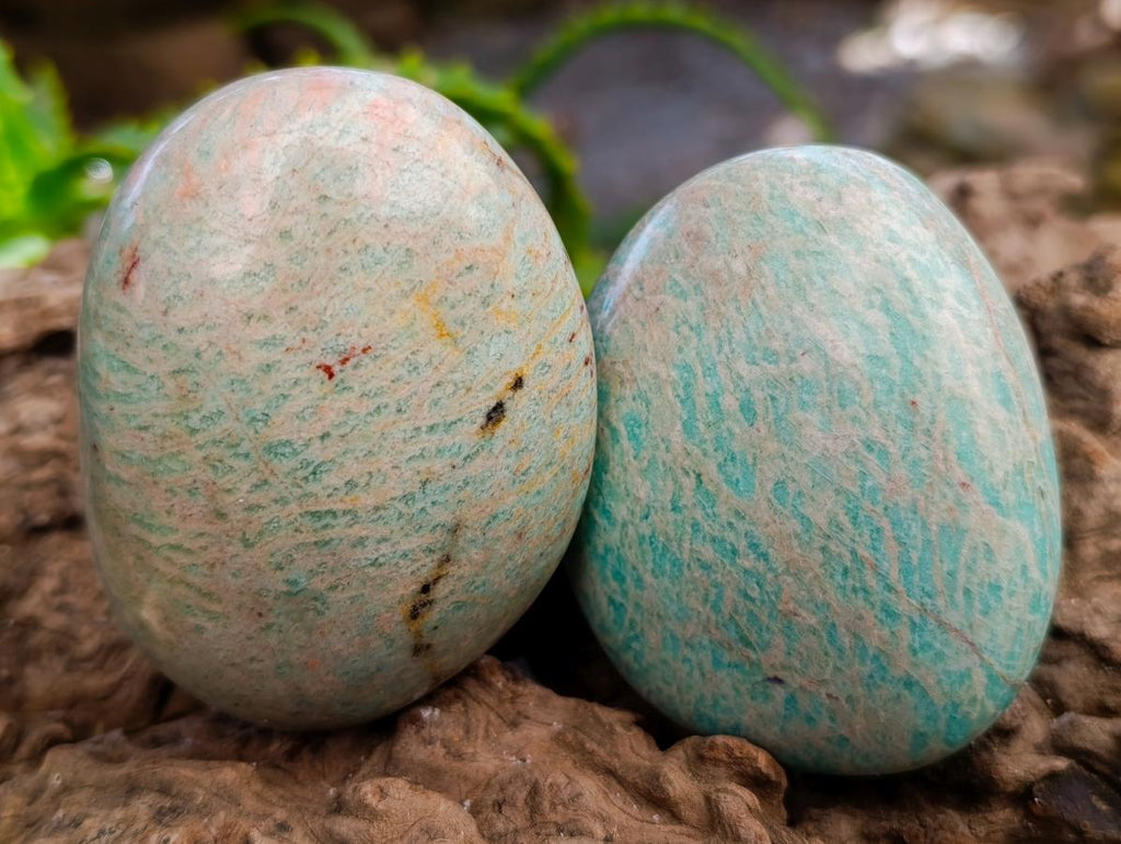 Polished Amazonite Standing Free Forms and Free Forms x 12 From Zimbabwe - Toprock Gemstones and Minerals 