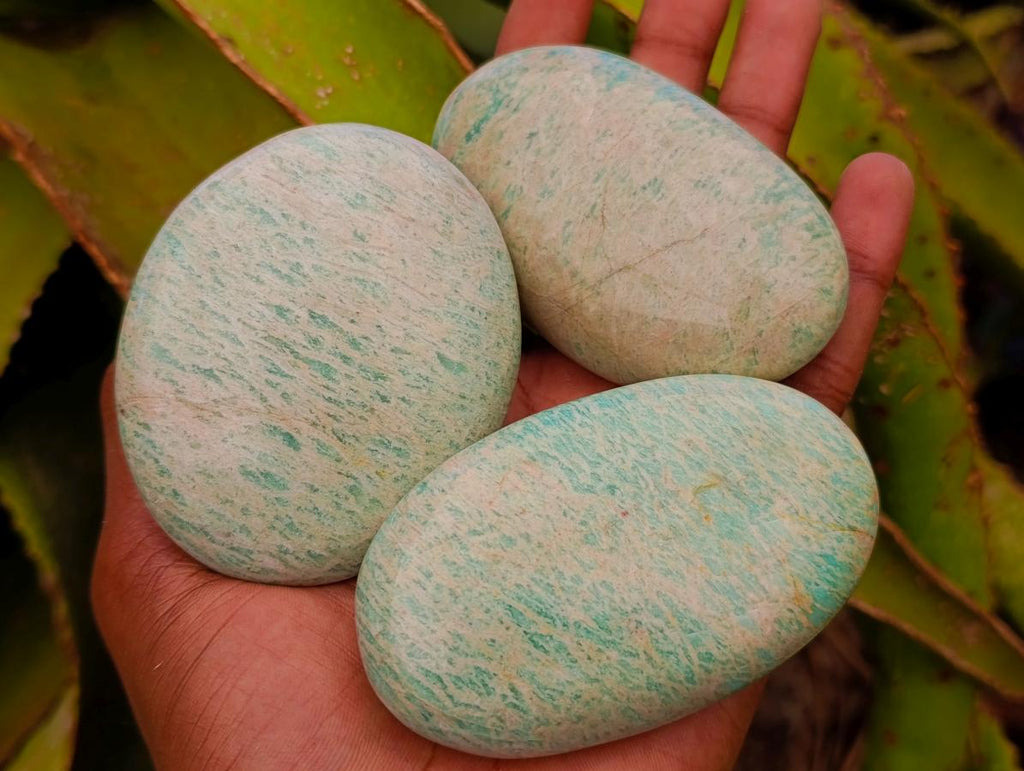 Polished Amazonite Standing Free Forms and Free Forms x 12 From Zimbabwe - Toprock Gemstones and Minerals 
