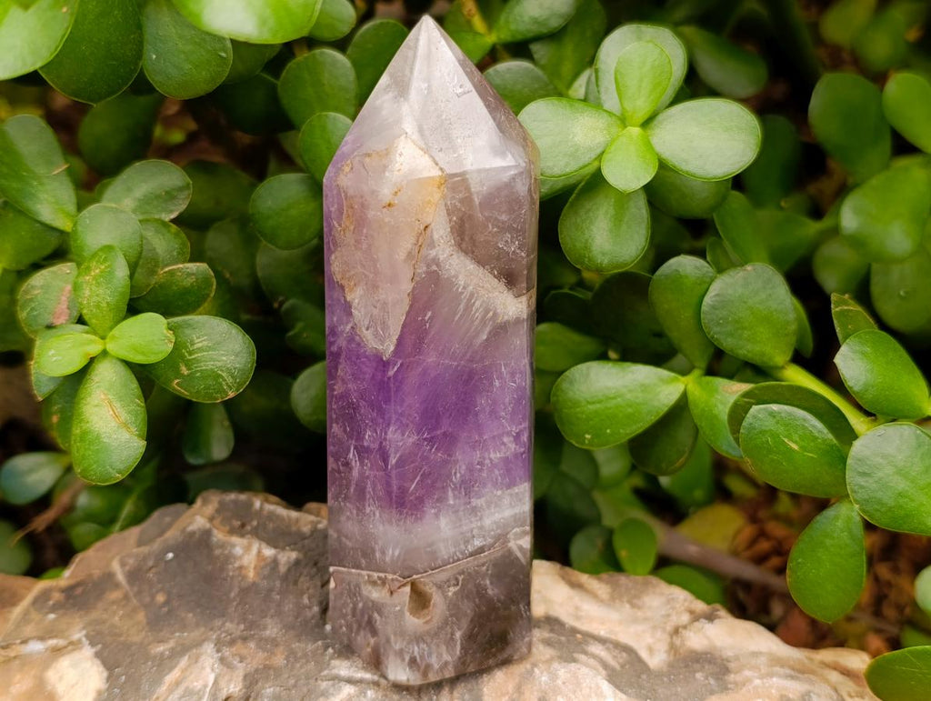 Polished Chevron Amethyst Crystals x 4 From Madagascar - Toprock Gemstones and Minerals 