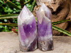Polished Chevron Amethyst Crystals x 4 From Madagascar - Toprock Gemstones and Minerals 
