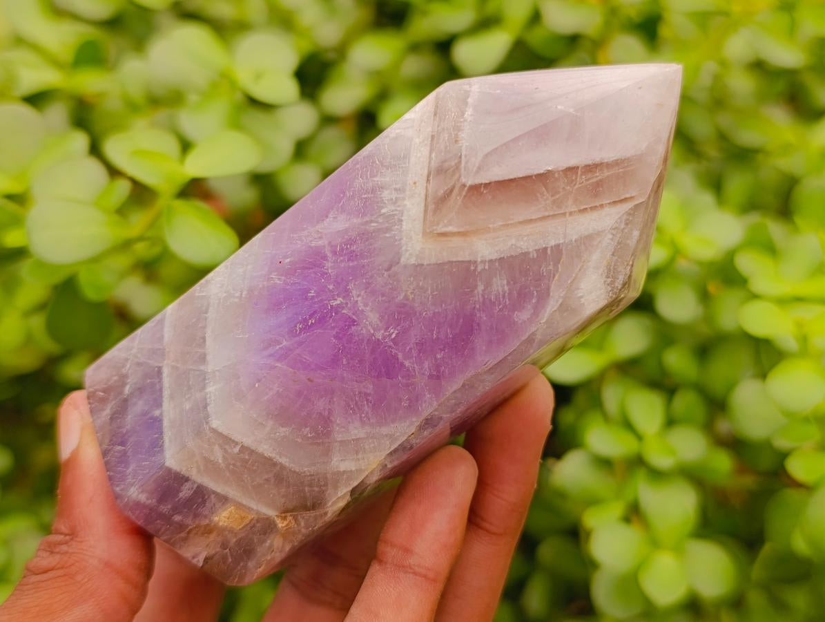 Polished Chevron Amethyst Crystals x 4 From Madagascar - Toprock Gemstones and Minerals 