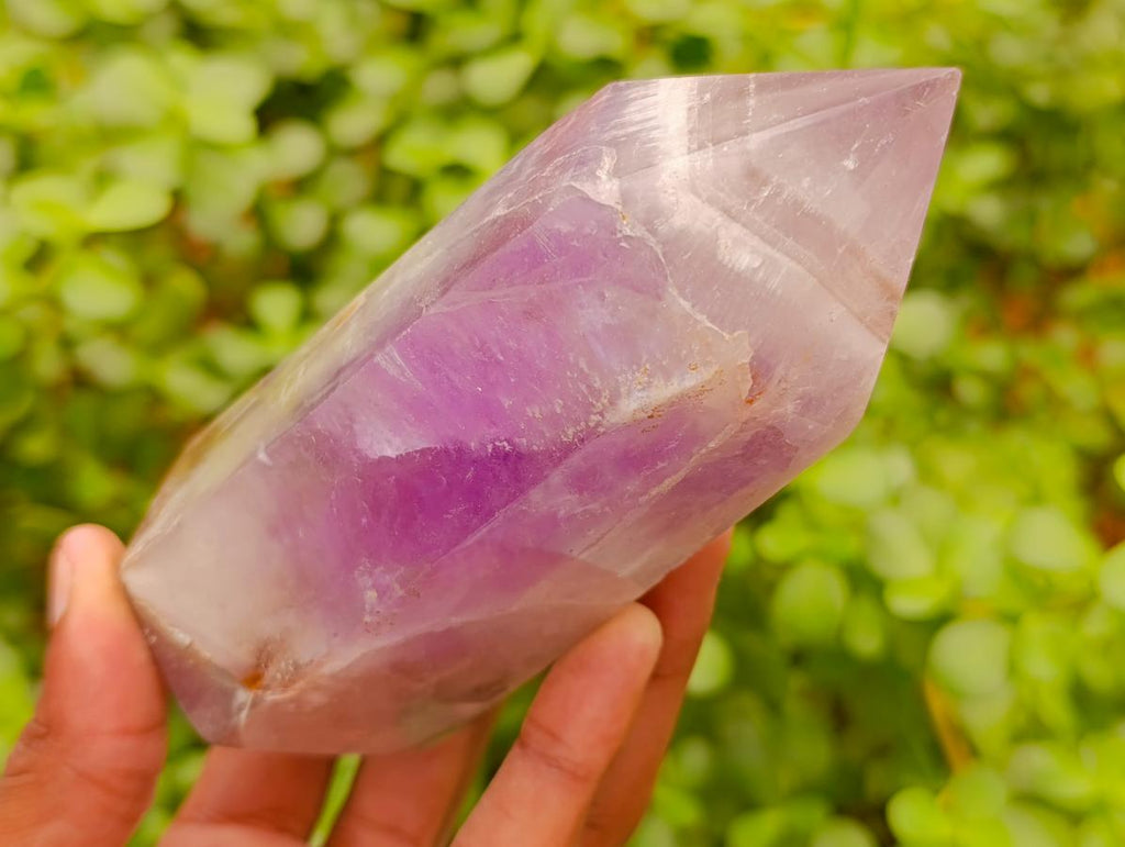 Polished Chevron Amethyst Crystals x 4 From Madagascar - Toprock Gemstones and Minerals 