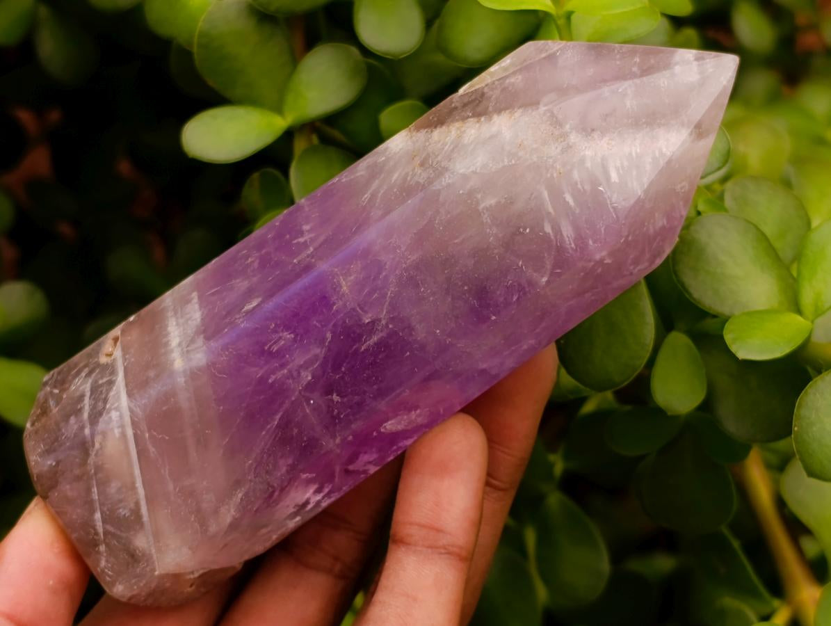 Polished Chevron Amethyst Crystals x 4 From Madagascar - Toprock Gemstones and Minerals 