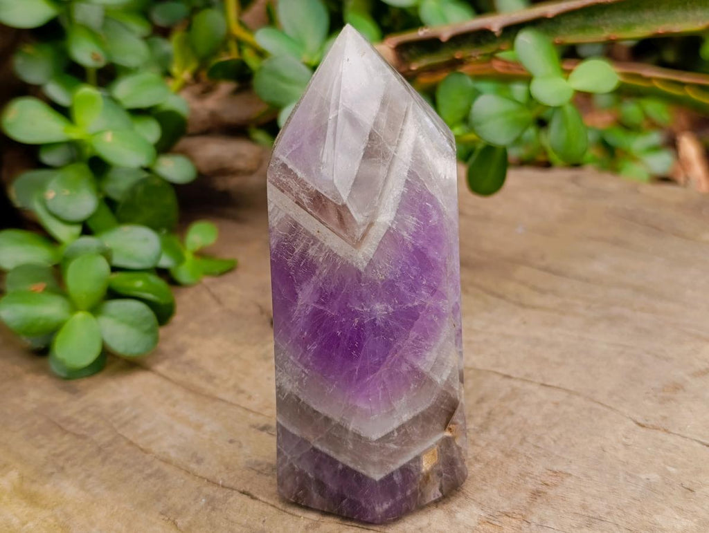 Polished Chevron Amethyst Crystals x 4 From Madagascar - Toprock Gemstones and Minerals 