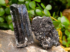 Natural Schorl Black Tourmaline Specimens with Associated Minerals x 6 From Erongo, Namibia - Toprock Gemstones and Minerals 