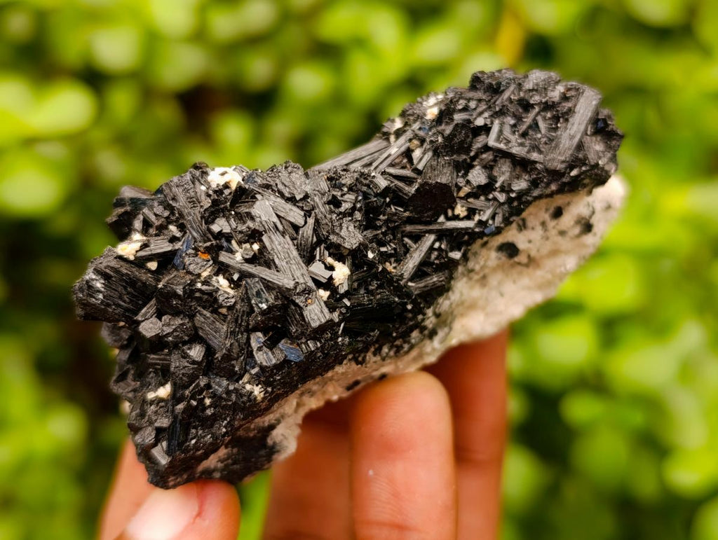 Natural Schorl Black Tourmaline Specimens with Associated Minerals x 6 From Erongo, Namibia - Toprock Gemstones and Minerals 