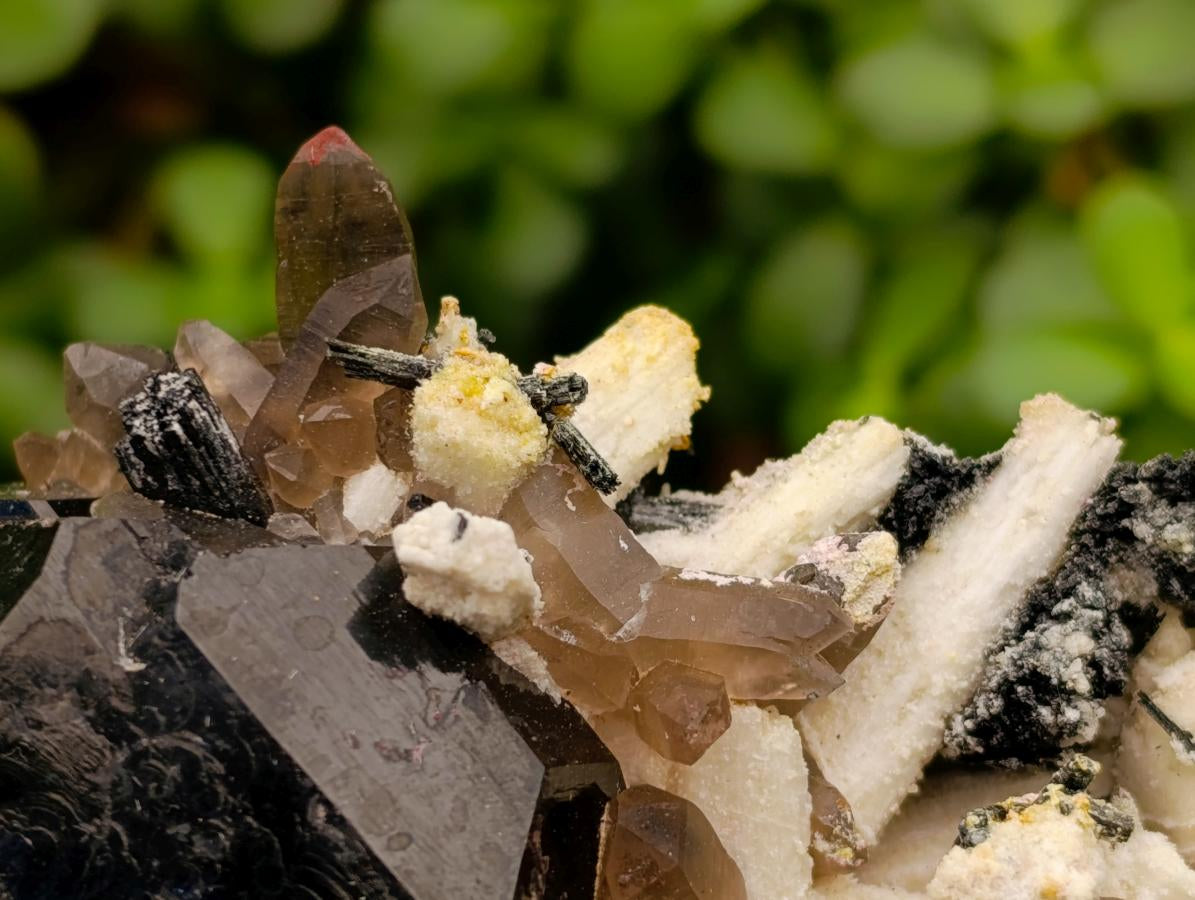 Natural Schorl Black Tourmaline Specimens with Associated Minerals x 6 From Erongo, Namibia - Toprock Gemstones and Minerals 