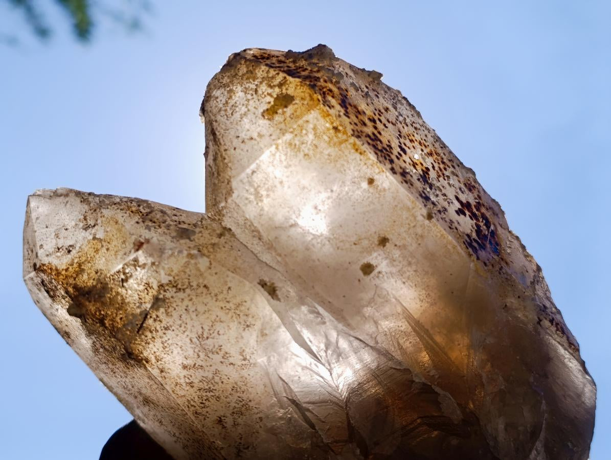 Natural Large Smokey Quartz Cluster with Hyalite Opal x 1 From Erongo, Namibia - Toprock Gemstones and Minerals 