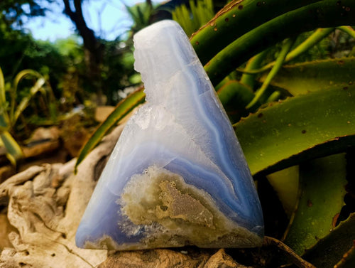 Polished Large Blue Lace Agate Standing Free Form x 1 From Nsanje, Malawi - Toprock Gemstones and Minerals 