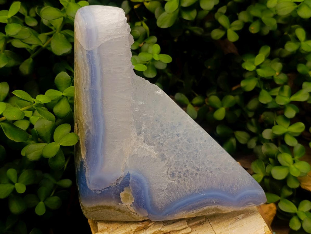 Polished Large Blue Lace Agate Standing Free Form x 1 From Nsanje, Malawi - Toprock Gemstones and Minerals 