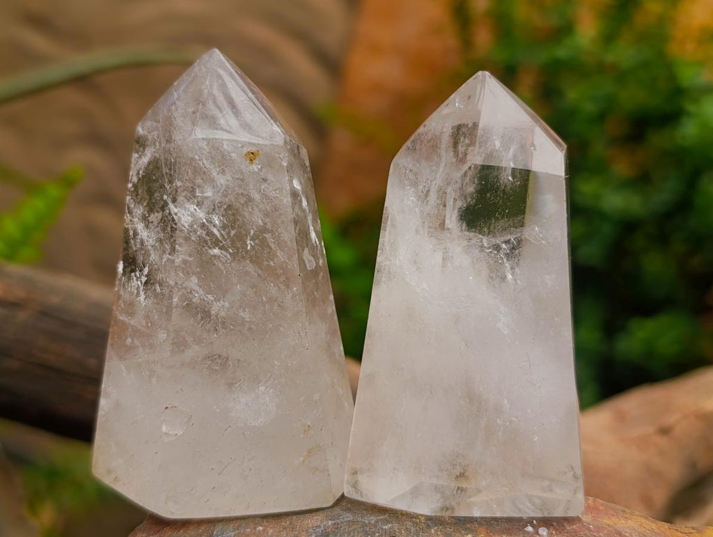 Polished Clear Quartz Display Crystals x 12 From Madagascar - Toprock Gemstones and Minerals 