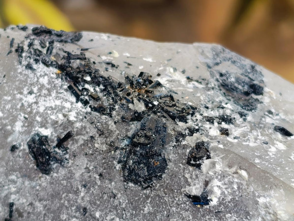Natural Smokey Quartz with Black Tourmaline Specimens x 2 From Erongo, Namibia - Toprock Gemstones and Minerals 