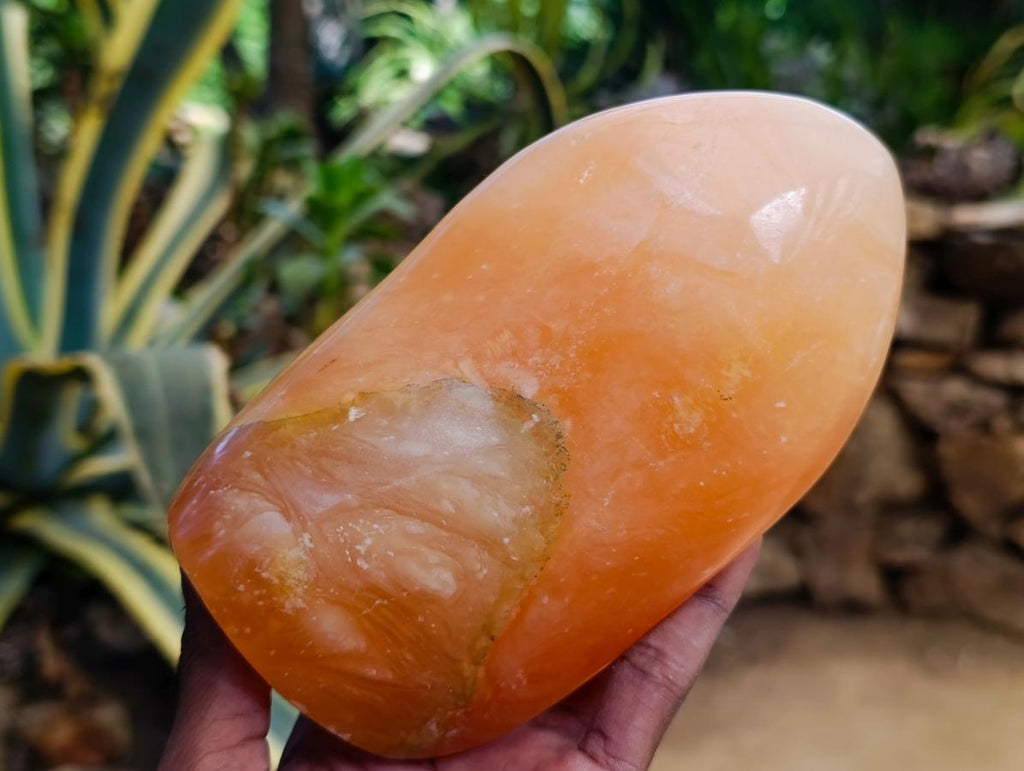 Polished Large Orange Twist Calcite Standing Free Form x 1 From Maevantanana, Madagascar - Toprock Gemstones and Minerals 