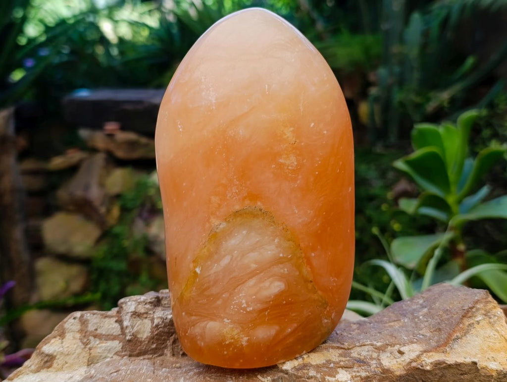 Polished Large Orange Twist Calcite Standing Free Form x 1 From Maevantanana, Madagascar - Toprock Gemstones and Minerals 