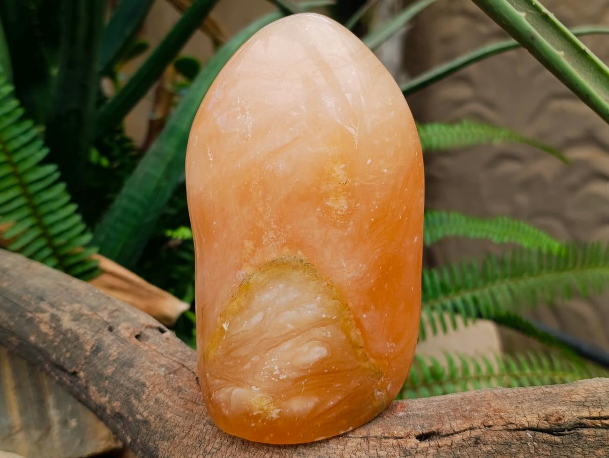 Polished Large Orange Twist Calcite Standing Free Form x 1 From Maevantanana, Madagascar - Toprock Gemstones and Minerals 