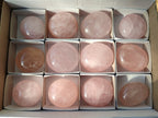 Polished Gemmy Rose Quartz Palm Stones x 12 From Madagascar - Toprock Gemstones and Minerals 