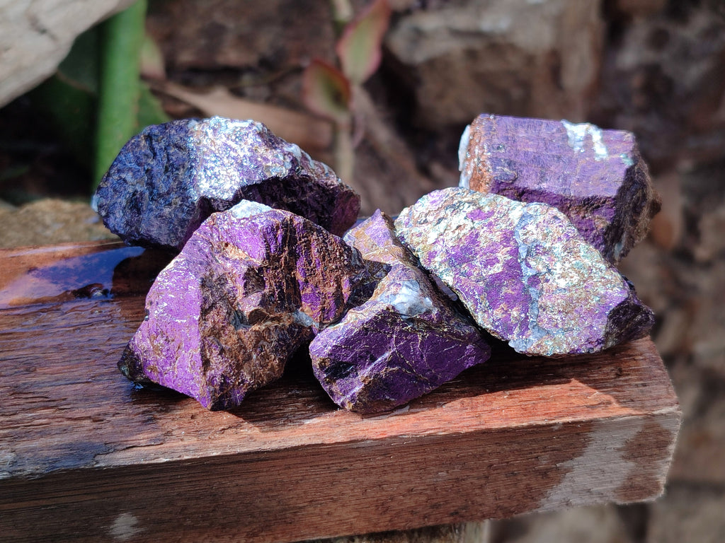 Natural Metallic Cobbed Purpurite Specimens x 35 From Erongo, Namibia - Toprock Gemstones and Minerals 