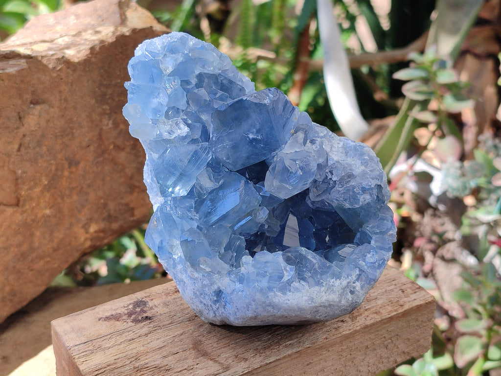 Natural Blue Celestite Geode Specimens x 3 From Sakoany, Madagascar - Toprock Gemstones and Minerals 
