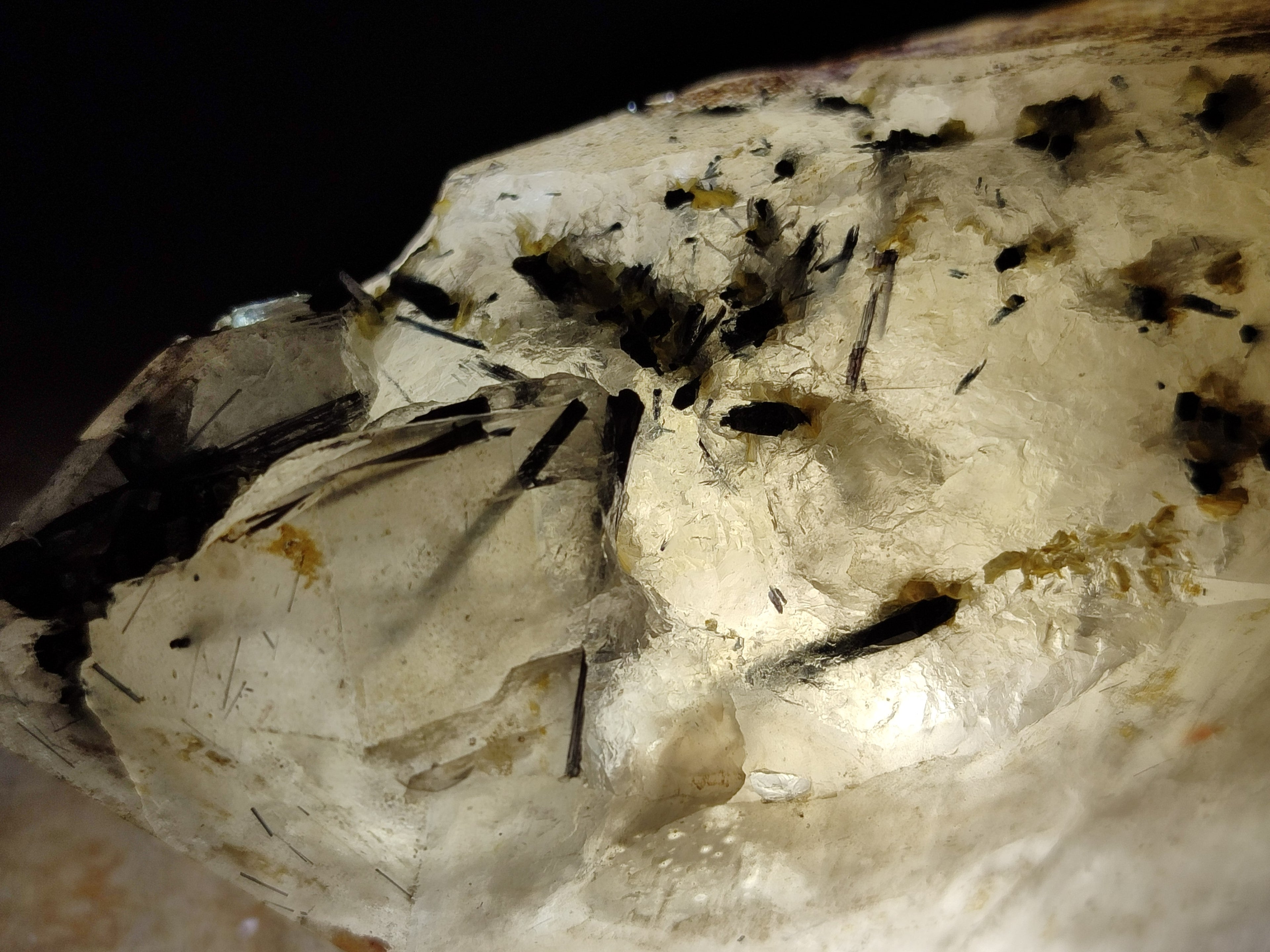 Natural Large Smokey Quartz Crystals with Schorl and Hyalite Opal x 2 From Erongo, Namibia - Toprock Gemstones and Minerals 