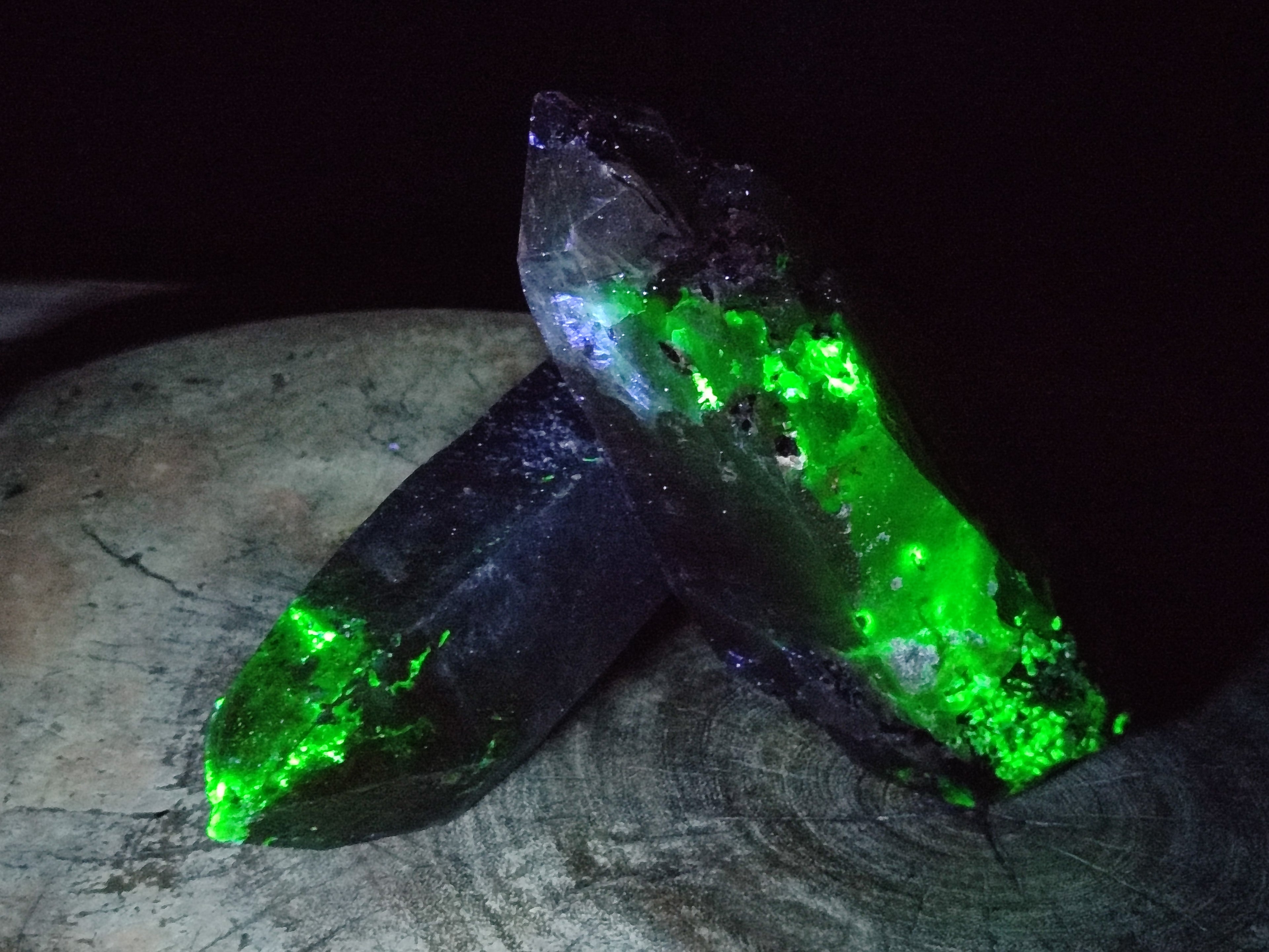 Natural Large Smokey Quartz Crystals with Schorl and Hyalite Opal x 2 From Erongo, Namibia - Toprock Gemstones and Minerals 