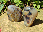 Polished One Side Dendritic Agate Standing Free Forms x 6 From Moralambo, Madagascar - Toprock Gemstones and Minerals 