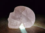 Hand Made Gemmy Rose Quartz Skull Carving x 1 From Madagascar - Toprock Gemstones and Minerals 