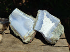 Natural Blue Lace Agate Geode Specimens x 6 From Nsanje, Malawi - Toprock Gemstones and Minerals 