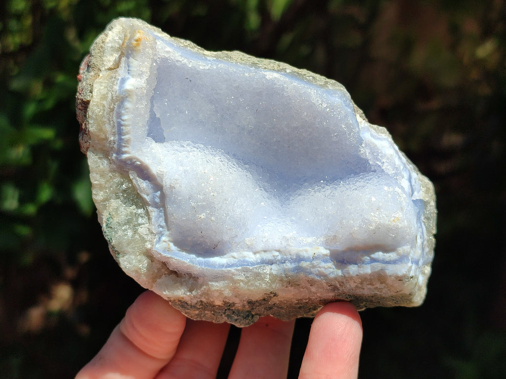 Natural Blue Lace Agate Geode Specimens x 6 From Nsanje, Malawi - Toprock Gemstones and Minerals 