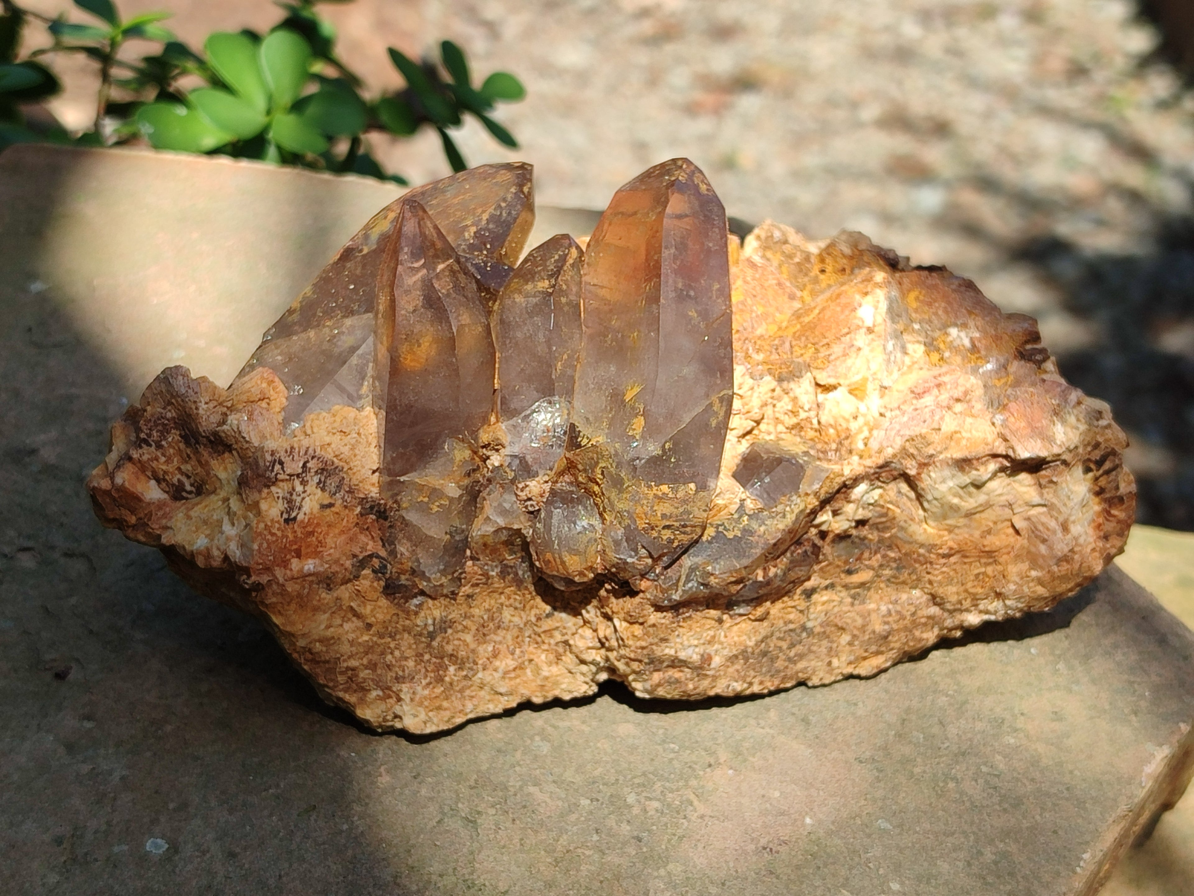 Natural Smokey Quartz with Aegirine and Feldspar Clusters x 3 From Zomba Plateau, Malawi - Toprock Gemstones and Minerals 