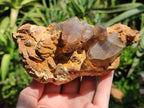 Natural Smokey Quartz with Aegirine and Feldspar Clusters x 3 From Zomba Plateau, Malawi - Toprock Gemstones and Minerals 