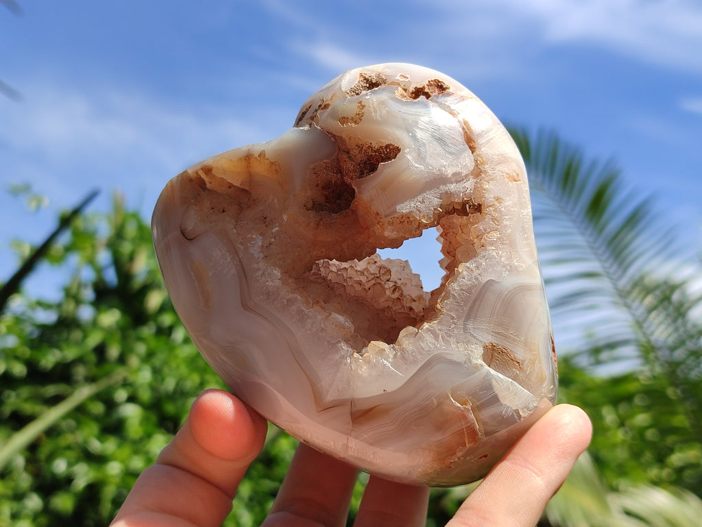 Polished Mixed Crystalline Agate Geodes x 6 From Maintirano, Madagascar - Toprock Gemstones and Minerals 