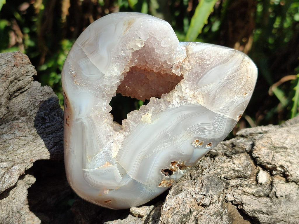 Polished Mixed Crystalline Agate Geodes x 6 From Maintirano, Madagascar - Toprock Gemstones and Minerals 