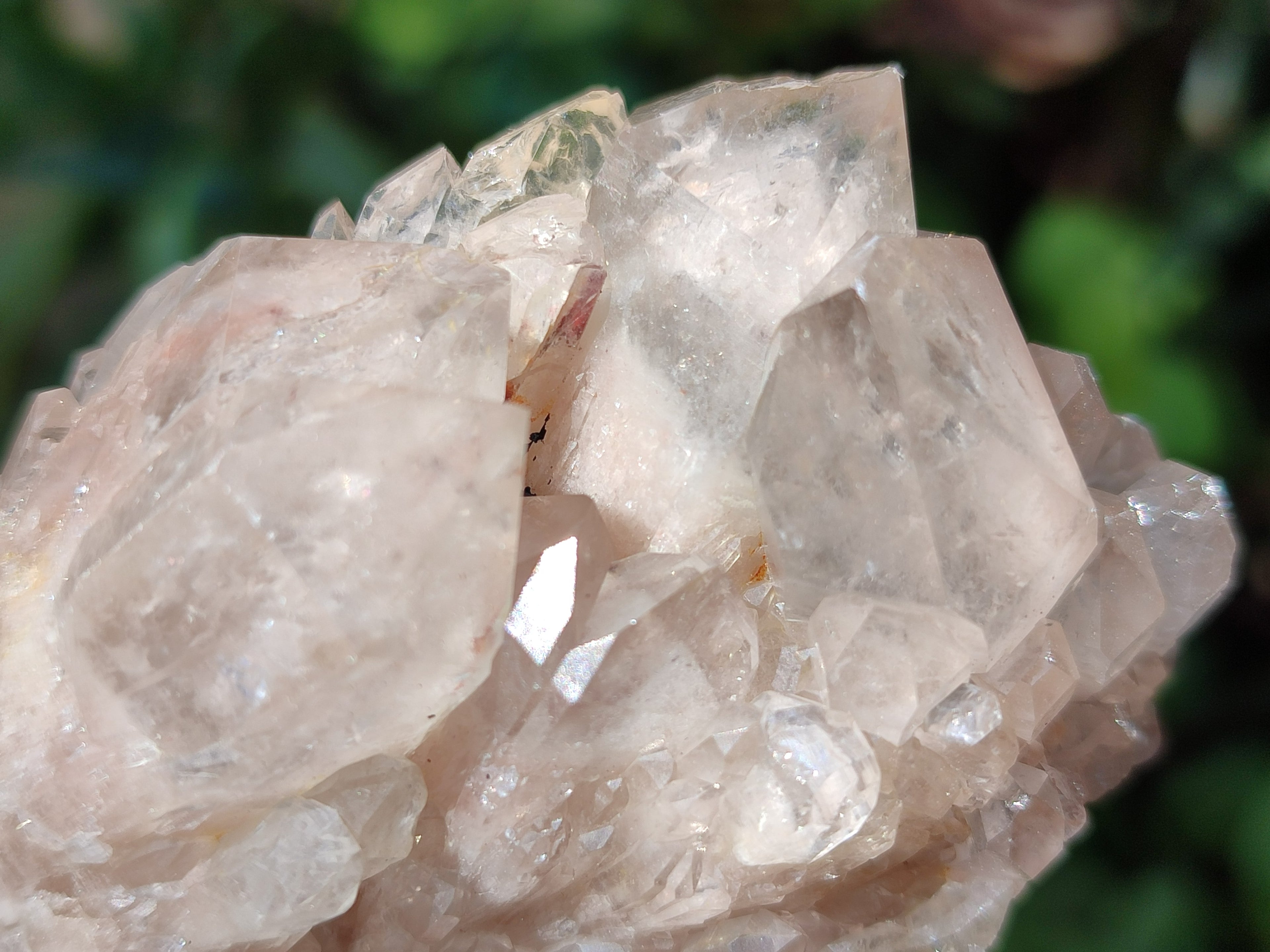 Natural Smokey Phantom Quartz Clusters x 6 From Luena, Congo - Toprock Gemstones and Minerals 