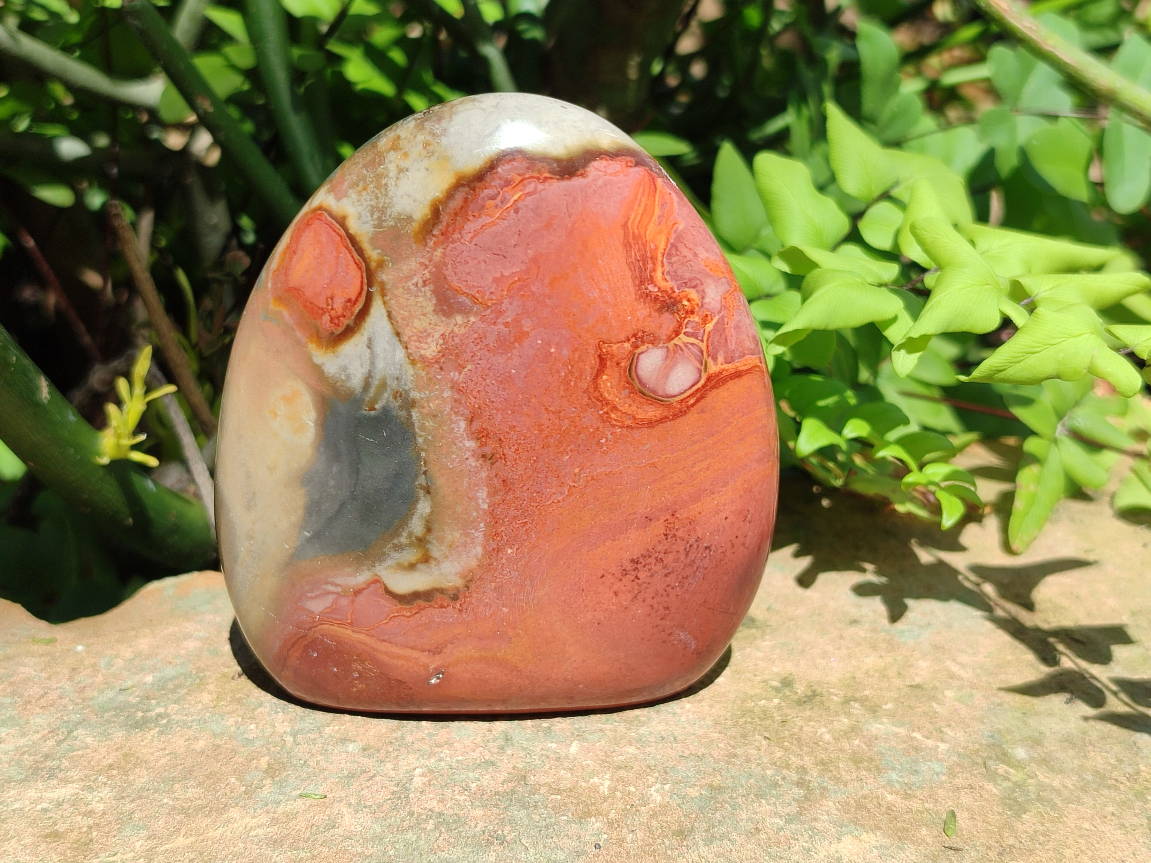 Polished Polychrome Jasper Standing Free Forms x 3 From NW Coast, Madagascar - Toprock Gemstones and Minerals 