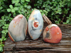 Polished Polychrome Jasper Standing Free Forms x 3 From NW Coast, Madagascar - Toprock Gemstones and Minerals 